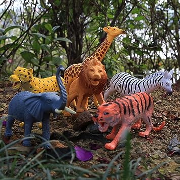 12-Piece Jungle Animals Toys Set