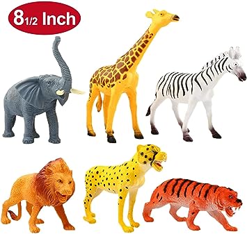 12-Piece Jungle Animals Toys Set