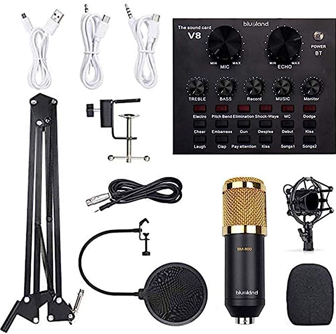 PROFESSIONAL CONDENSER Microphone, Live Sound Card